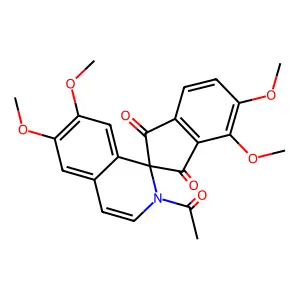 2'-Acetyl-4,5,6',7'-tetramethoxyspiro[indene-2,1'-isoquinoline]-1,3-dione structure