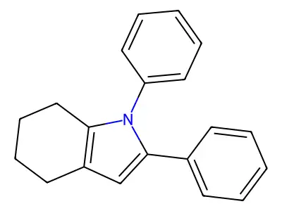 1H-Indole, 4,5,6,7-tetrahydro-1,2-diphenyl- structure