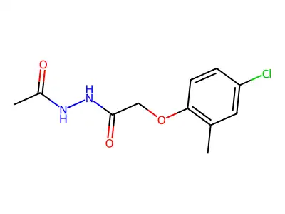 N'-acetyl-2-(4-chloro-2-methylphenoxy)acetohydrazide structure