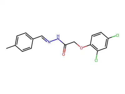 2-(2,4-dichlorophenoxy)-N-[(4-methylphenyl)methylideneamino]acetamide structure