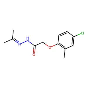 2-(4-chloro-2-methylphenoxy)-N'-(propan-2-ylidene)acetohydrazide structure