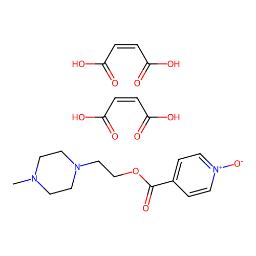 2-(4-Methyl-1-piperazinyl)ethyl isonicotinate dimaleate N-oxide structure
