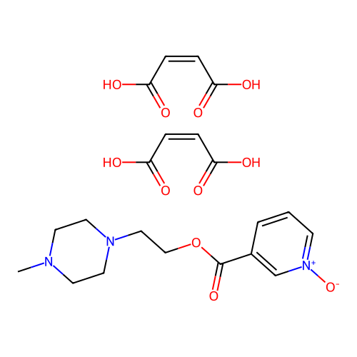 2-(4-Methyl-1-piperazinyl)ethyl nicotinate dimaleate N-oxide structure