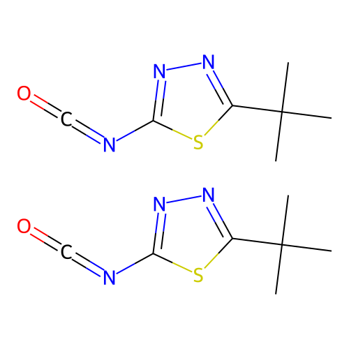 1,3,4-Thiadiazole, 2-(1,1-dimethylethyl)-5-isocyanato-, dimer structure