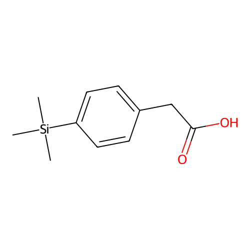 2-(4-(Trimethylsilyl)phenyl)acetic acid structure