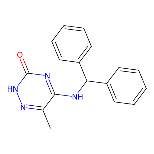 5-(benzhydrylamino)-6-methyl-1,2,4-triazin-3(2H)-one structure