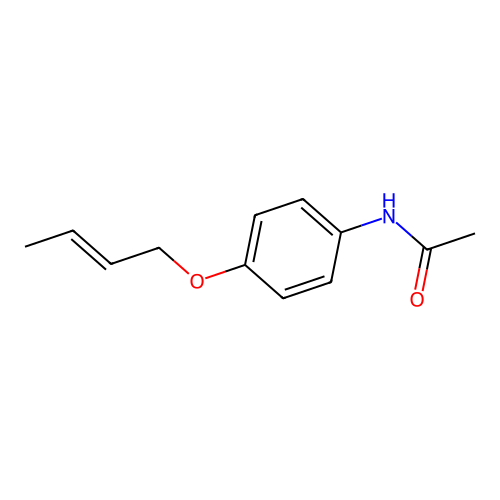N-(4-丁-2-烯氧基苯基)乙酰胺 structure
