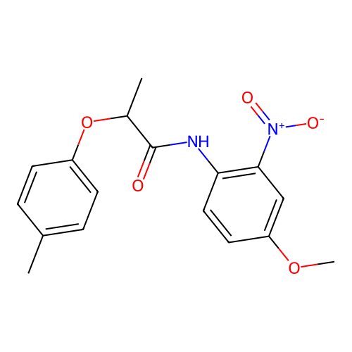 N-(4-methoxy-2-nitrophenyl)-2-(4-methylphenoxy)propanamide structure
