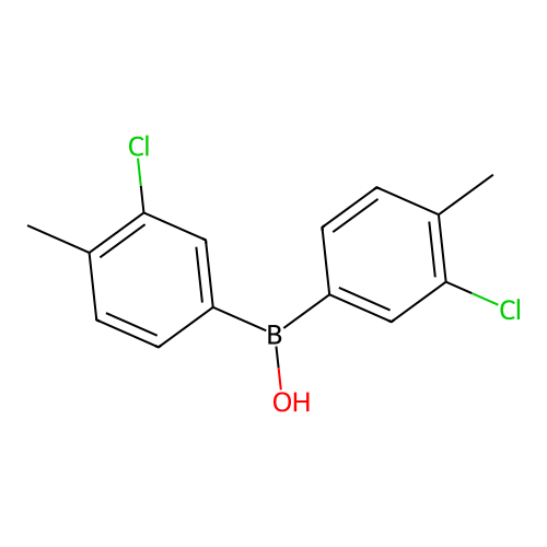 Borinic acid, bis(3-chloro-4-methylphenyl)- structure