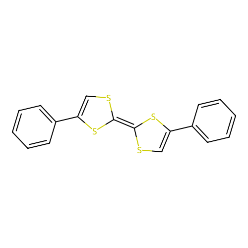 4-Phenyl-2-(4-phenyl(1,3-dithiolen-2-ylidene))-1,3-dithiolene structure