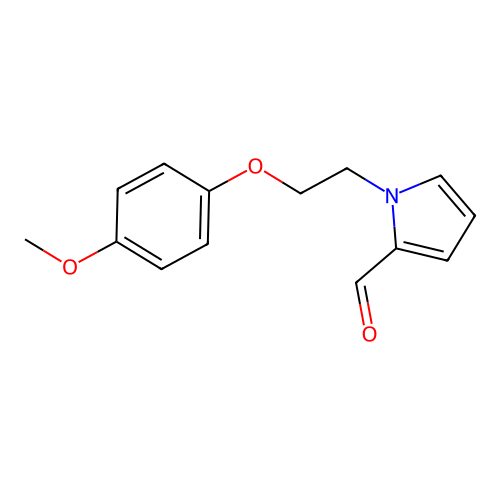 1-[2-(4-Methoxy-phenoxy)-ethyl]-1H-pyrrole-2-carbaldehyde structure