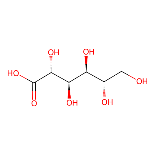 (2R,3R,4S,5S)-2,3,4,5,6-pentahydroxyhexanoic acid structure
