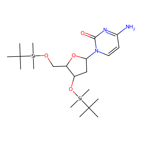 2',3'-Di-O-(tert-butyldimethylsilyl)-2'-deoxycytidine structure
