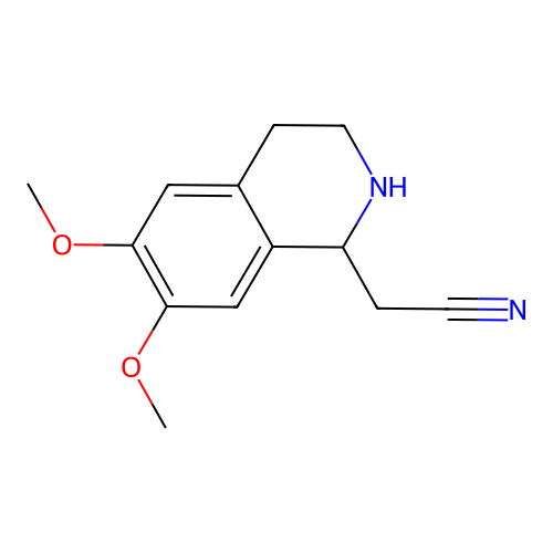 2-(6,7-Dimethoxy-1,2,3,4-tetrahydroisoquinolin-1-yl)acetonitrile structure