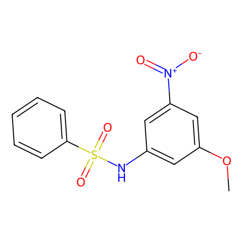 N-(3-甲氧基-5-硝基苯基)苯磺酰胺 structure