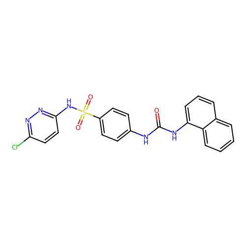 1-[4-[(6-Chloropyridazin-3-yl)sulfamoyl]phenyl]-3-naphthalen-1-ylurea structure