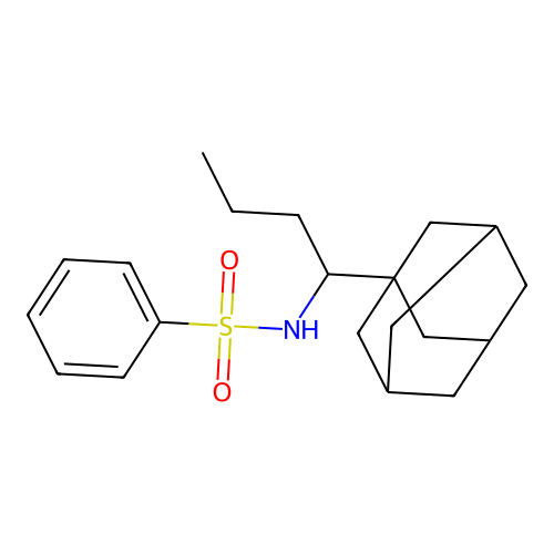 N-[1-(1-adamantyl)butyl]benzenesulfonamide structure