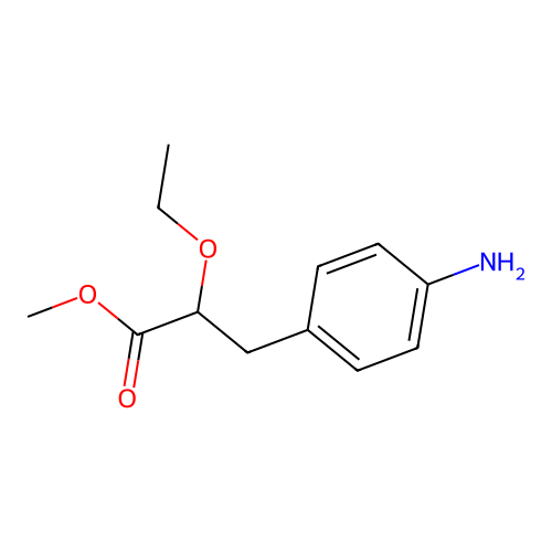 Methyl 2-ethoxy-3-(4-aminophenyl)propionate structure