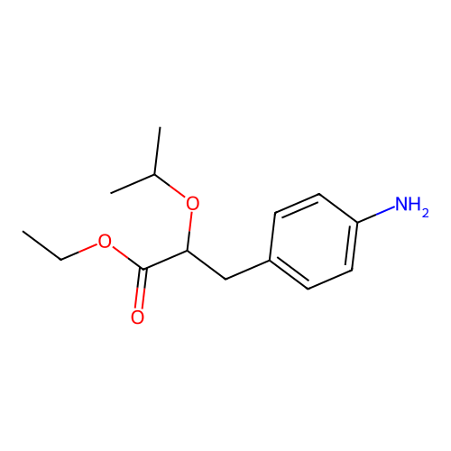 Ethyl 2-isopropoxy-3-(4-aminophenyl)propionate structure