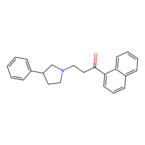 1-(Naphthalen-1-yl)-3-(3-phenylpyrrolidin-1-yl)propan-1-one structure