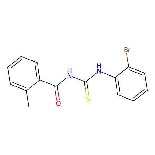 N-[(2-bromophenyl)carbamothioyl]-2-methylbenzamide structure