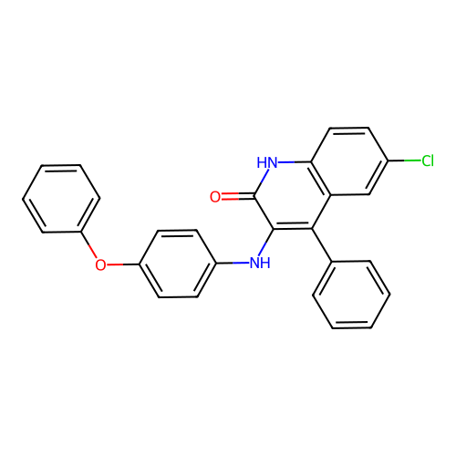 6-chloro-3-[(4-phenoxyphenyl)amino]-4-phenylquinolin-2(1H)-one structure