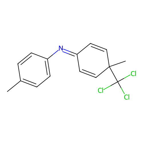 4-methyl-N-[4-methyl-4-(trichloromethyl)cyclohexa-2,5-dien-1-ylidene]aniline structure