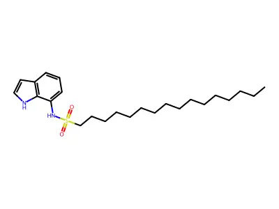 1-Hexadecanesulfonamide, N-1H-indol-7-yl- structure