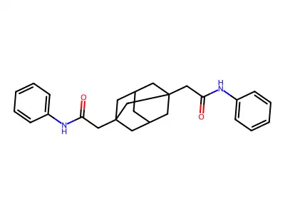 N-Phenyl-2-{3-[(phenylcarbamoyl)methyl]adamantan-1-YL}acetamide structure