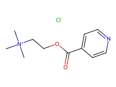 Choline, chloride, isonicotinate structure