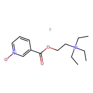 Ethanaminium, 2-((3-pyridinylcarbonyl)oxy)-N,N,N-triethyl-, iodide, N-oxide structure