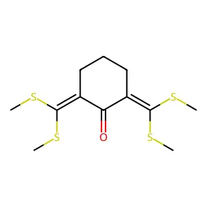 2,6-Bis[bis(methylsulfanyl)methylidene]cyclohexan-1-one structure