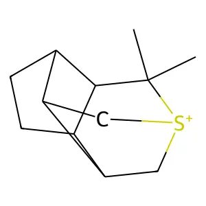 2,4,7-Ethanylylidenecyclopenta(c)thiopyranium, octahydro-1,1-dimethyl- structure
