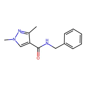 N-benzyl-1,3-dimethyl-1H-pyrazole-4-carboxamide structure