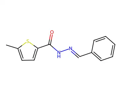 N-(benzylideneamino)-5-methylthiophene-2-carboxamide structure