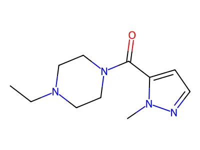 4-Ethylpiperazinyl 1-methylpyrazol-5-yl ketone structure