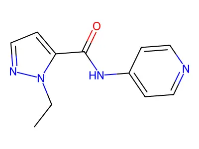 1-ethyl-N-(pyridin-4-yl)-1H-pyrazole-5-carboxamide structure