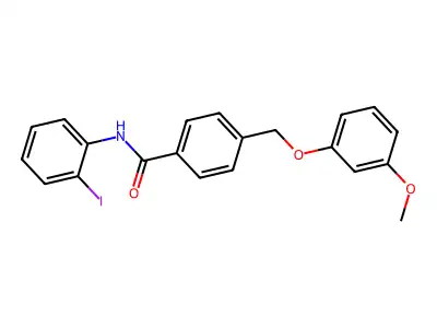 N-(2-iodophenyl)-4-[(3-methoxyphenoxy)methyl]benzamide structure