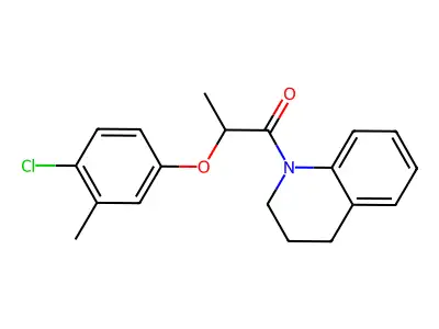 2-(4-chloro-3-methylphenoxy)-1-(3,4-dihydroquinolin-1(2H)-yl)propan-1-one structure