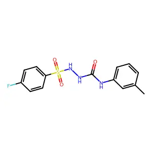 2-[(4-fluorophenyl)sulfonyl]-N-(3-methylphenyl)hydrazinecarboxamide structure