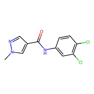 N-(3,4-dichlorophenyl)-1-methyl-1H-pyrazole-4-carboxamide structure