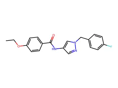 4-ethoxy-N-[1-[(4-fluorophenyl)methyl]pyrazol-4-yl]benzamide structure
