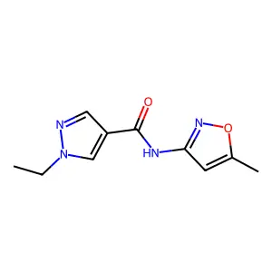 1-ethyl-N-(5-methylisoxazol-3-yl)-1H-pyrazole-4-carboxamide structure
