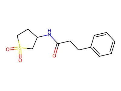 N-(1,1-dioxothiolan-3-yl)-3-phenylpropanamide structure