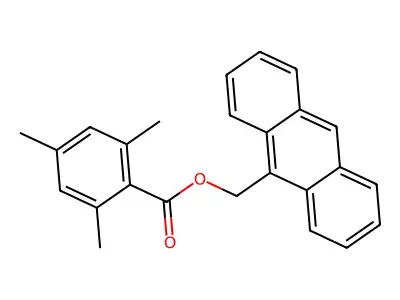 9-Anthracenylmethyl 2,4,6-trimethylbenzoate structure