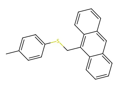 Anthracene, 9-[[(4-methylphenyl)thio]methyl]- structure