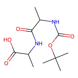 2-[2-[(2-Methylpropan-2-yl)oxycarbonylamino]propanoylamino]propanoic acid structure