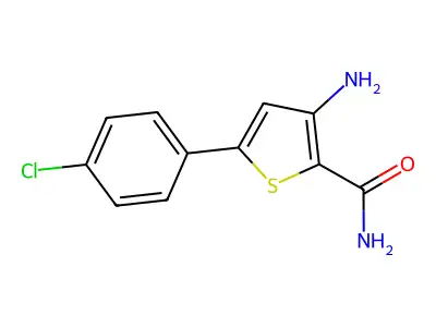 3-Amino-5-(4-chlorophenyl)thiophene-2-carboxamide structure