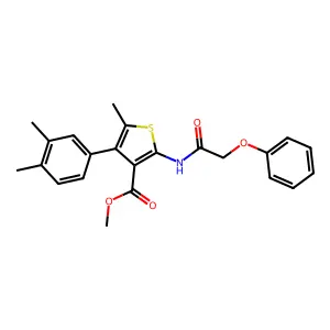 methyl 4-(3,4-dimethylphenyl)-5-methyl-2-[(2-phenoxyacetyl)amino]thiophene-3-carboxylate structure