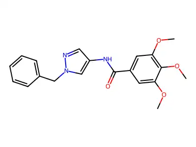 N-(1-benzylpyrazol-4-yl)-3,4,5-trimethoxybenzamide structure